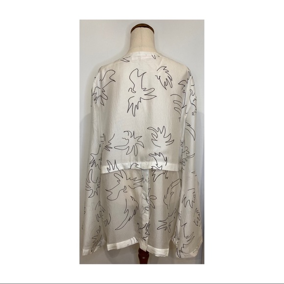 Sass & Bide Bad to the Bone long sleeved semi sheer size 40 AUS 10 100% silk top - Picture 16 of 16